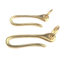 Retro Solid Brass Key Chain Key Ring Belt U Hook Wallet Chain Fish Hook, Length:4.8cm with Copper Rin(Brass)