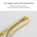 Retro Solid Brass Key Chain Key Ring Belt U Hook Wallet Chain Fish Hook, Length:4.8cm with Copper Rin(Brass)