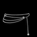 Retro Sexy Waist Chain High Waist Metal Fringes Belt(Gold)