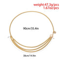 Retro Sexy Waist Chain High Waist Metal Fringes Belt(Gold)