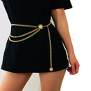 Retro Sexy Waist Chain High Waist Metal Fringes Belt(Silver)