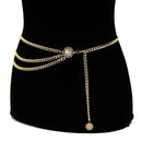 Retro Sexy Waist Chain High Waist Metal Fringes Belt(Silver)