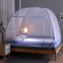 Zipper Double Door Free Installation Wire Yurt Foldable Mosquito Net, Size:120x200x140 cm(Blue)