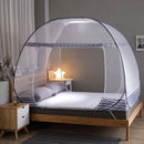 Zipper Double Door Free Installation Wire Yurt Foldable Mosquito Net, Size:120x200x140 cm(Blue)