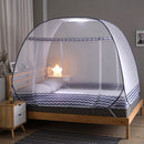 Zipper Double Door Free Installation Wire Yurt Foldable Mosquito Net, Size:180x200x150 cm(Gray)