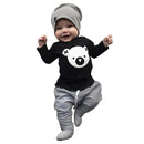 2 in 1 Baby Cartoon Koala Pattern Long-sleeved Shirt + Striped Trouser Suit, Kid Size:70cm