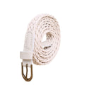 Womens Brief Knitted Candy Colors Braid Belt Female Belt For Dress, Belt Length:105-110cm(White)