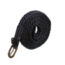 Womens Brief Knitted Candy Colors Braid Belt Female Belt For Dress, Belt Length:105-110cm(White)