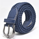 Womens Brief Knitted Candy Colors Braid Belt Female Belt For Dress, Belt Length:105-110cm(blue)