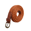 Womens Brief Knitted Candy Colors Braid Belt Female Belt For Dress, Belt Length:105-110cm(blue)