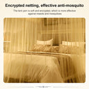 U-shaped Guide Rail Retractable Three-door Mosquito Net, Size:180x220 cm(Jade)