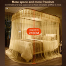 U-shaped Guide Rail Retractable Three-door Mosquito Net, Size:180x220 cm(Jade)