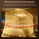 U-shaped Guide Rail Retractable Three-door Mosquito Net, Size:180x220 cm(Jade)