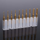 10 pcs titanium coated carbide end mill engraving knife edge milling cutter CNC milling machine