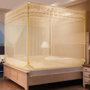 Household Free Installation Thickened Encryption Dustproof Mosquito Net, Size:180x200 cm, Style:Full Bottom(Beige)