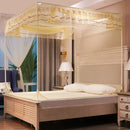 Household Free Installation Thickened Encryption Dustproof Mosquito Net, Size:180x200 cm, Style:Full Bottom(Beige)
