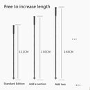 Multifunctional Foldable Trekking Pole With Cutlery Spoon Portable Tableware Self-defense Stick