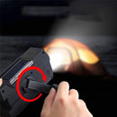 Multifunctional Hand Crank Solar Power LED Flashlight Full Band FM Radio Desk Lamp Alarm, Style:US Version NOAA(Blue)