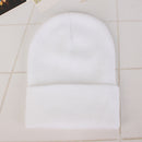 Simple Solid Color Warm Pullover Knit Cap for Men / Women(White)