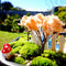 20 PCS Artificial Mini Foam Mushroom Miniature Garden Decorations(Red)