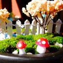 20 PCS Artificial Mini Foam Mushroom Miniature Garden Decorations(Red)