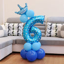 Number Foil Balloon Happy Birthday Decoration(Blue)