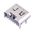 10 PCS Type-C 6P Stainless Steel Double Pressure Shrapnel Female Seat