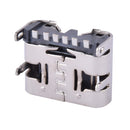 10 PCS Type-C 6P Stainless Steel Double Pressure Shrapnel Female Seat