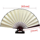 8 inch Pure Color Blank Silk Cloth Folding Fan Chinese Style Calligraphy Painting Fan(Black)