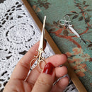 2 PCS Retro Word Hair Ornaments Personalized Hair Clips(Silver)