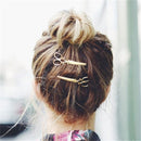 2 PCS Retro Word Hair Ornaments Personalized Hair Clips(Silver)