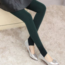 2 PCS Autumn and Winter Models Plus Velvet Thick Stepping Base Women Slim Slimming Warm Pants, Size:M(Purple)