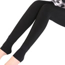2 PCS Autumn and Winter Models Plus Velvet Thick Stepping Base Women Slim Slimming Warm Pants, Size:M(Black)