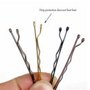 3 Sets Women Drip Invisible Hair Grips Curly Wavy Bobby Pins Daily Use Wedding Party Hair Maker(Gold-color)