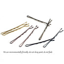 3 Sets Women Drip Invisible Hair Grips Curly Wavy Bobby Pins Daily Use Wedding Party Hair Maker(Rhodium Plated)