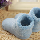 3 Pairs Cotton Baby Socks Thicken Warm Newborn Anti Slip Floor Sock, Size:S(Goose Yellow)