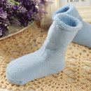 3 Pairs Cotton Baby Socks Thicken Warm Newborn Anti Slip Floor Sock, Size:M(Gray )