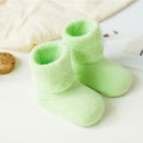 3 Pairs Cotton Baby Socks Thicken Warm Newborn Anti Slip Floor Sock, Size:M(Milk Green)