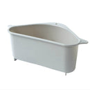 2 PCS Kitchen Vegetable Rack Household Sink Drain Rack Triangle Storage Hanger Free Punch Tray Hanging Basket(Gray)
