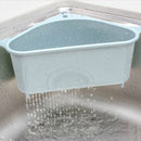 2 PCS Kitchen Vegetable Rack Household Sink Drain Rack Triangle Storage Hanger Free Punch Tray Hanging Basket(Gray)