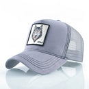 Cotton Embroidered Animal Baseball Cap(Gray Wolf)