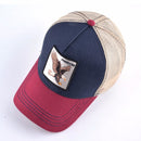 Cotton Embroidered Animal Baseball Cap(White Wolf)