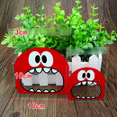 100 PCS Cute Big Teech Mouth Monster Plastic Bag Wedding Birthday Cookie Candy Gift OPP Packaging Bags, Gift Bag Size:7x7cm(Yellow)