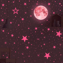 3 PCS AFG33003 Home Decoration Luminous Stars Moon PVC Stickers, Specification:Green Moon 20cm