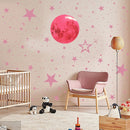 3 PCS AFG33003 Home Decoration Luminous Stars Moon PVC Stickers, Specification:Green Moon 20cm