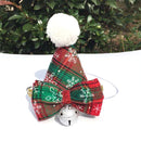 2 PCS Pet Christmas Hat and Bow Tie Set Holiday Accessories(Hat + Bow Tie)