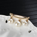 Anti Slip Pin Simple Pearl Brooch Women Accessories Cardigan Anti Wearing Pins Enamel Pin(Gold)