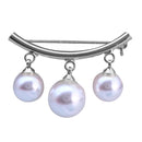 Anti Slip Pin Simple Pearl Brooch Women Accessories Cardigan Anti Wearing Pins Enamel Pin(Silver Plated)