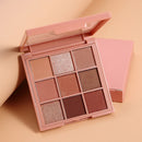 Eyeshadow Palette Makeup Cosmetics Diamond Glitter Metallic Nude Creamy Pigmented Professional Mini Shadow Kit (9 color pumpkin plate)