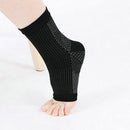Adult Running Cycle Basketball Sports Outdoor Foot Angel Anti Fatigue Compression Foot Sleeve Sock, Size:S/M(White)